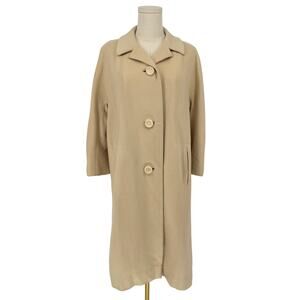 True Vintage 50s 60s Wool-Feel Coat Beige Funky Huge Buttons *NO TAGS* Apres Ski